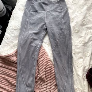 Gray lululemon ribbed leggings